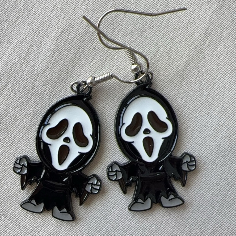 Black and White Ghost Earrings